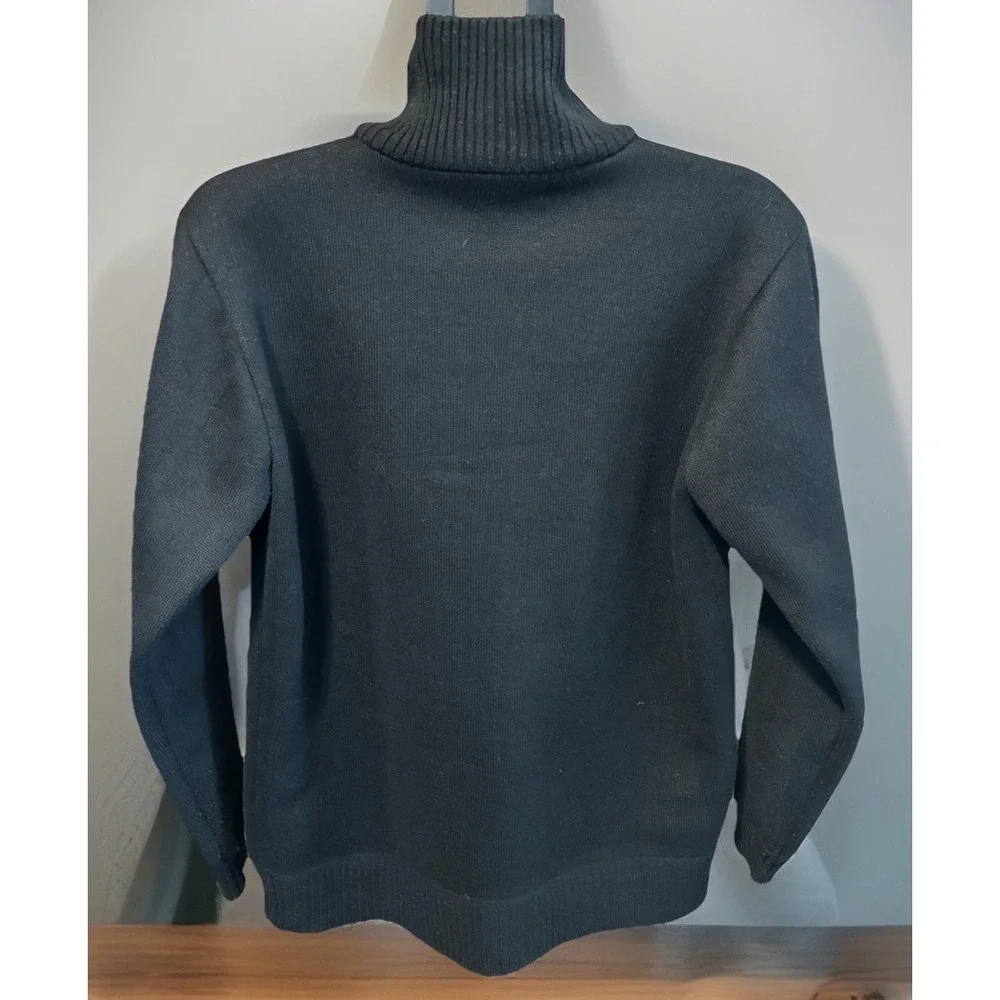 Yeokou Mens M Full‎ Zip Cardigan Sweater Cashmere Wool Cotton Fleece Lined